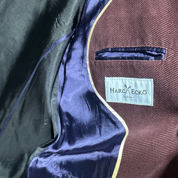 Men's Marc Ecko Burgundy Corduroy Blazer XXL lined - Picture 4 of 6